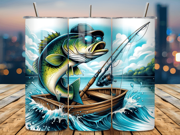 Download Funny Cool Bass Fishing Tumbler Wrap - Fishing tumbler Collection