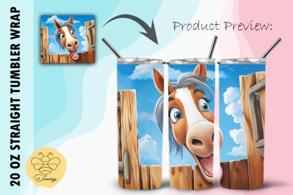 Download Horse Cartoon Tumbler Wrap (12) - Cartoon tumbler Collection