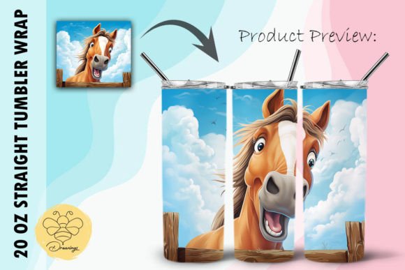 Download Horse Cartoon Tumbler Wrap (07) - Premium Resources