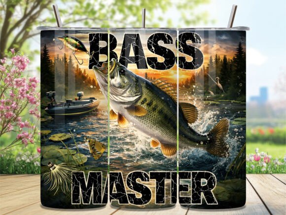 Download Bass Master Lake Fishing Tumbler Wrap - Fishing tumbler Collection