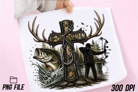 Download Camo Cross Fishing PNG, Christian PNG - Fishing png Collection